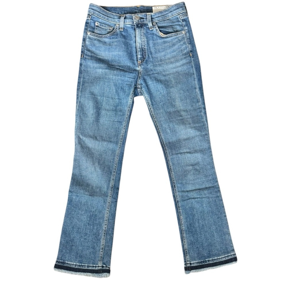 Rag & Bone Croyden High Rise Bootcut Jeans 25 Vintage Wash Stretch Denim